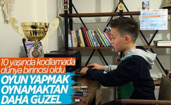 10 yaşındaki Yüksel, uluslararası kodlama yarışmasında birinci oldu
